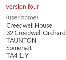 Another address example for a Taunton mailbox account